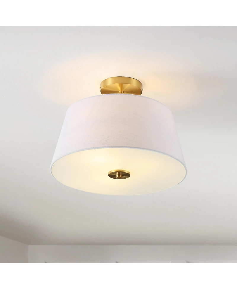 Jonathan Y Isabella Modern Midcentury Iron Led Semi Flush Mount