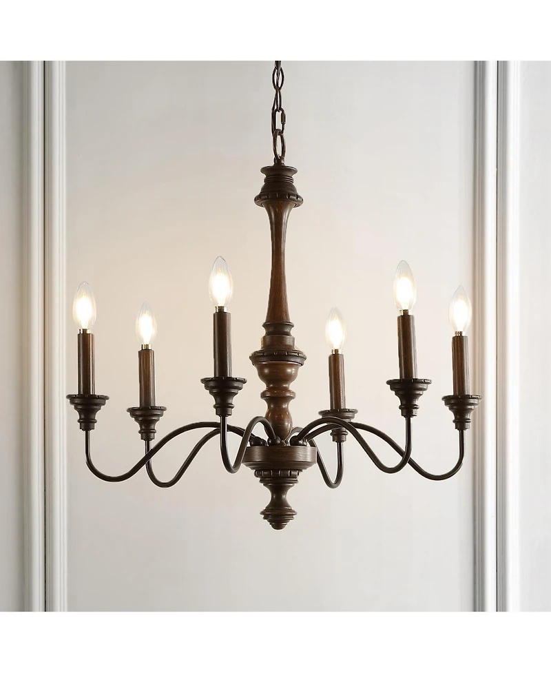 Oakley Midcentury Farmhouse Iron Led Chandelier