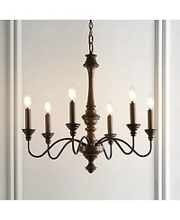 Oakley Midcentury Farmhouse Iron Led Chandelier