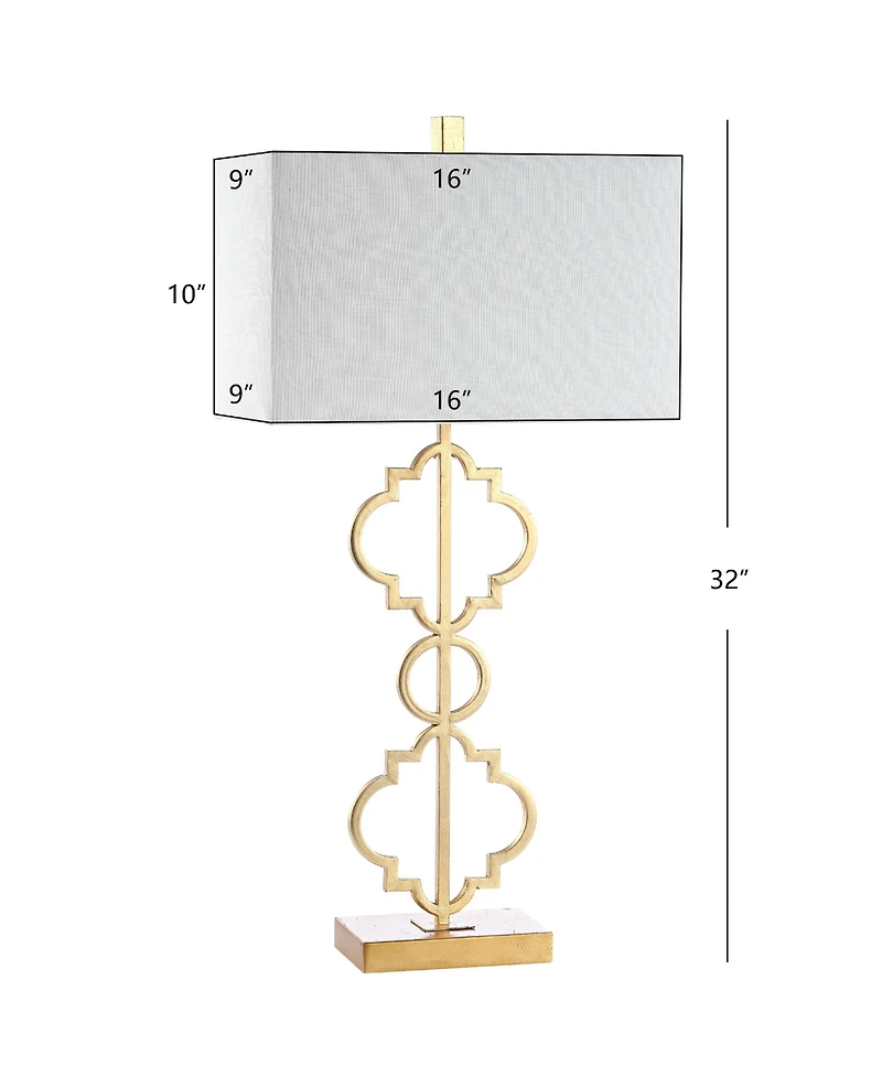 Selina Iron Ogee Trellis Modern Led Usb Table Lamp