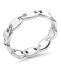 Devata Mariner Anchor Ring in Rhodium Plated Sterling Silver
