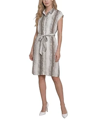 Ny Collection Women's Sleeveless Belted Dress