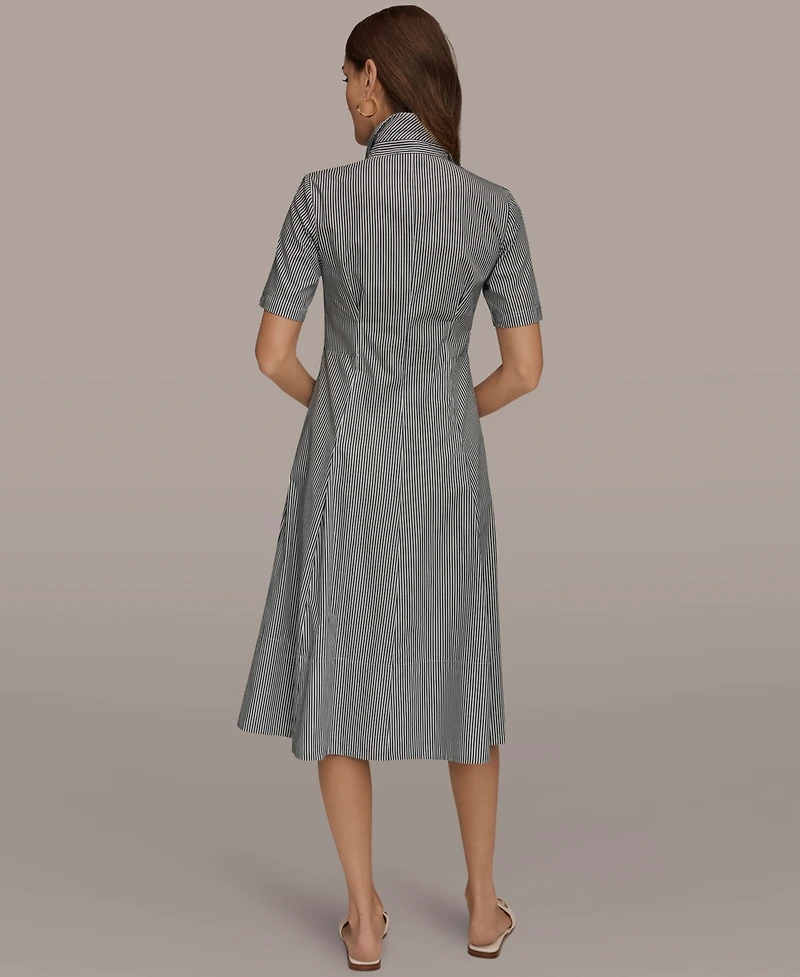 Donna Karan Weekend Women's Collared Button-Front Dress