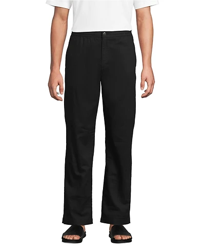 Lands' End Men's Linen Cotton E-Waist Pant
