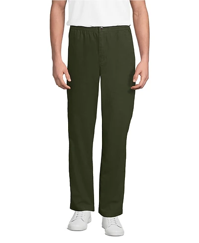 Lands' End Men's Linen Cotton E-Waist Pant