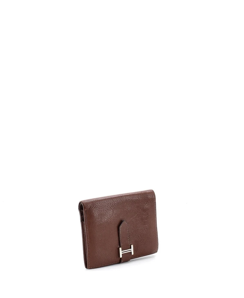 Pre-Owned Hermes Compact Bearn Wallet Tadelakt