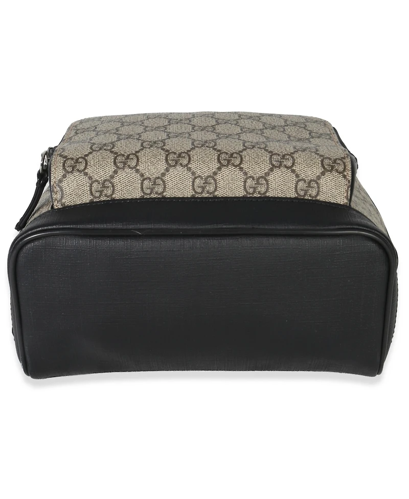 Pre-Owned Gucci Black Beige Gg Supreme Canvas Eden Small Backpack