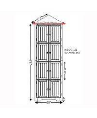 Airsurfer Tall Corner Storage Cabinet with Shelves for Bathroom