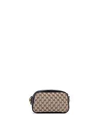 Pre-Owned Gucci Small Gg Marmont Shoulder Bag Diagonal Quilted Gg Canvas with Leather