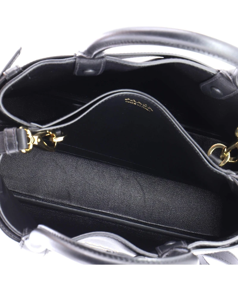 Pre-Owned Prada Medium Buckle Belted Tote Bag Leather