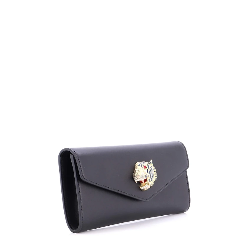 Pre-Owned Gucci Rajah Broadway Clutch Leather