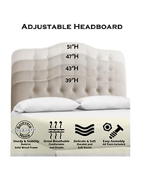 Boyel Living Low Profile Upholstered Bed Button Tufted Frame with Solid Wood Structure and Plush Padding