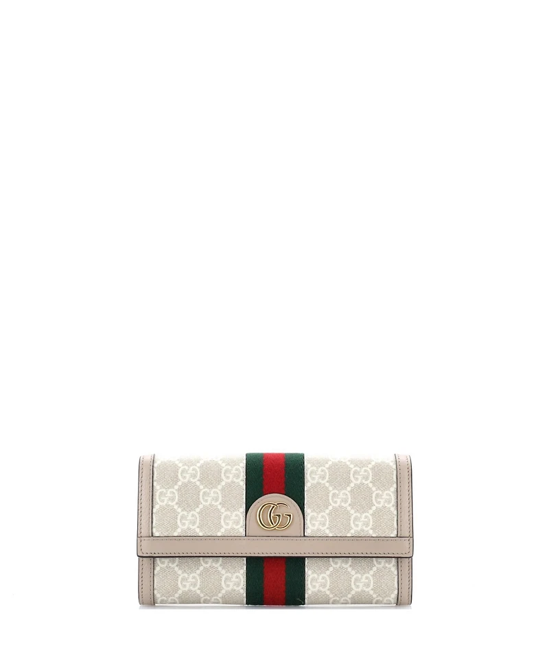 Pre-Owned Gucci Ophidia Continental Wallet Gg Coated Canvas