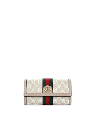 Pre-Owned Gucci Ophidia Continental Wallet Gg Coated Canvas