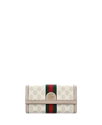 Pre-Owned Gucci Ophidia Continental Wallet Gg Coated Canvas