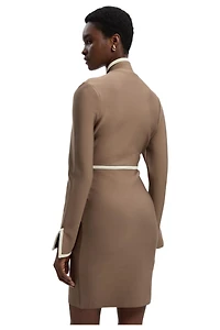 Karen Millen Women's Bandage Military Piping Mini Dress