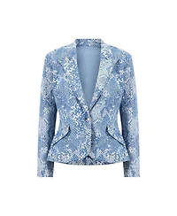 The Noli Shop Women's Marie Single Breasted Blazer Snake
