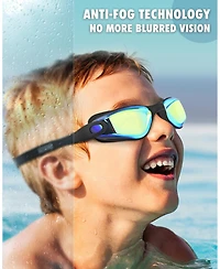 Gnuadz 2pc Swim Goggles Kids Anti-fog Uv Protection Comfort Fit