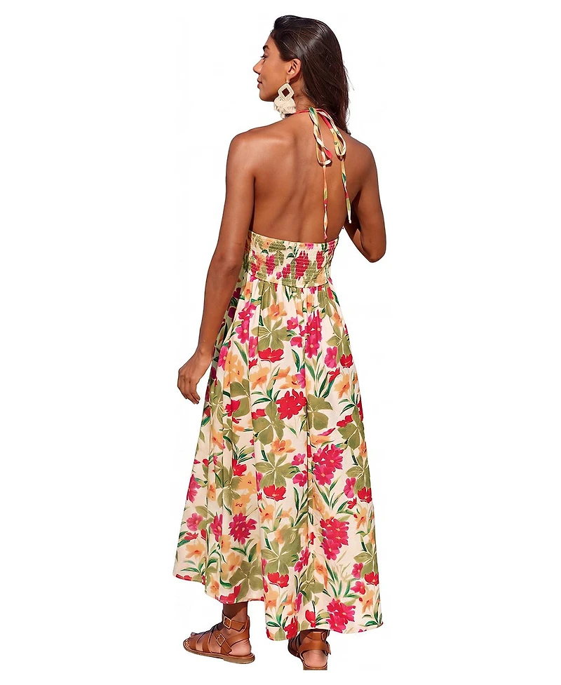Cupshe Women's Stay for Sunset Tropical Maxi Beach Dress