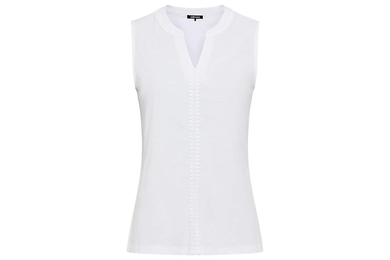 Olsen Women's Embroidered Sleeveless Shell