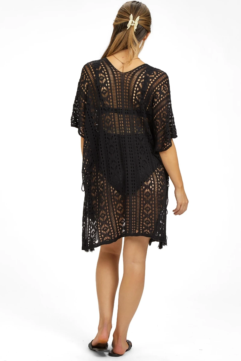 Pinkblush Maternity Cream Crochet Knit Swim Cover Up
