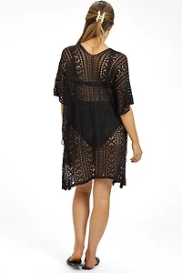 Pinkblush Maternity Cream Crochet Knit Swim Cover Up
