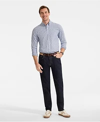 Lands' End Men's Tailored Fit No Iron Solid Supima Cotton Pinpoint Buttondown Collar Dress Shirt