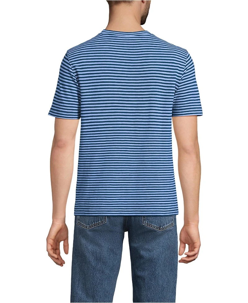 Lands' End Men's Short Sleeve Cotton Linen Tee