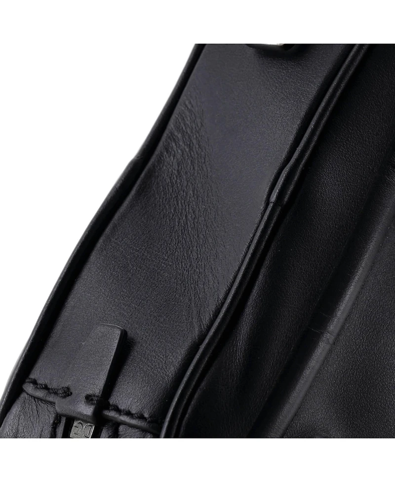 Pre-Owned Dolce & Gabbana Raised Logo Crossbody Bag Embossed Leather