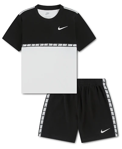Nike Boys' 4-7 Color-blocked T-Shirt and Shorts, 2-Piece Set