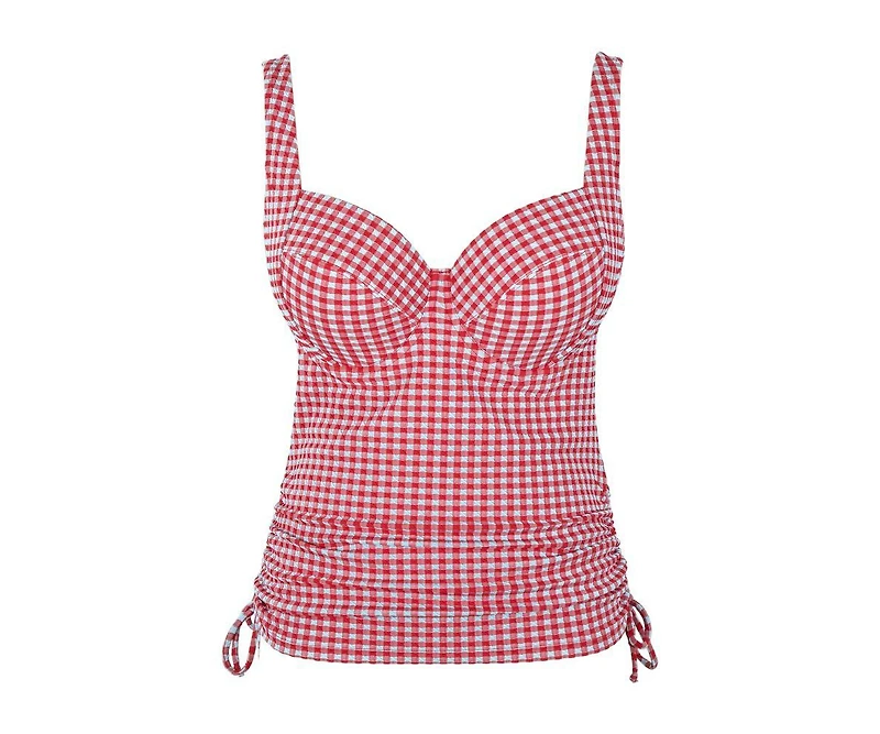 Panache Lingerie Women's Gingham Iris Underwire Side Support Tankini Swim Bra