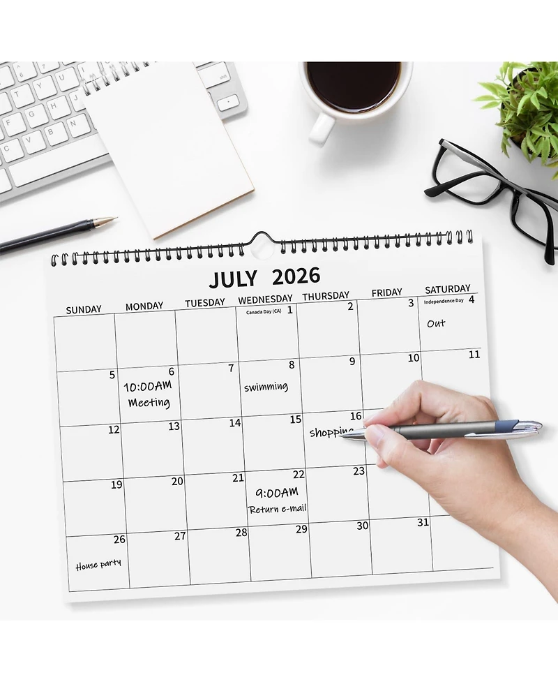Gnuadz Wall Calendar 2026-2027 Monthly Hanging Planner