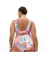 City Chic Women's Positano Print Underwire Bikini Top