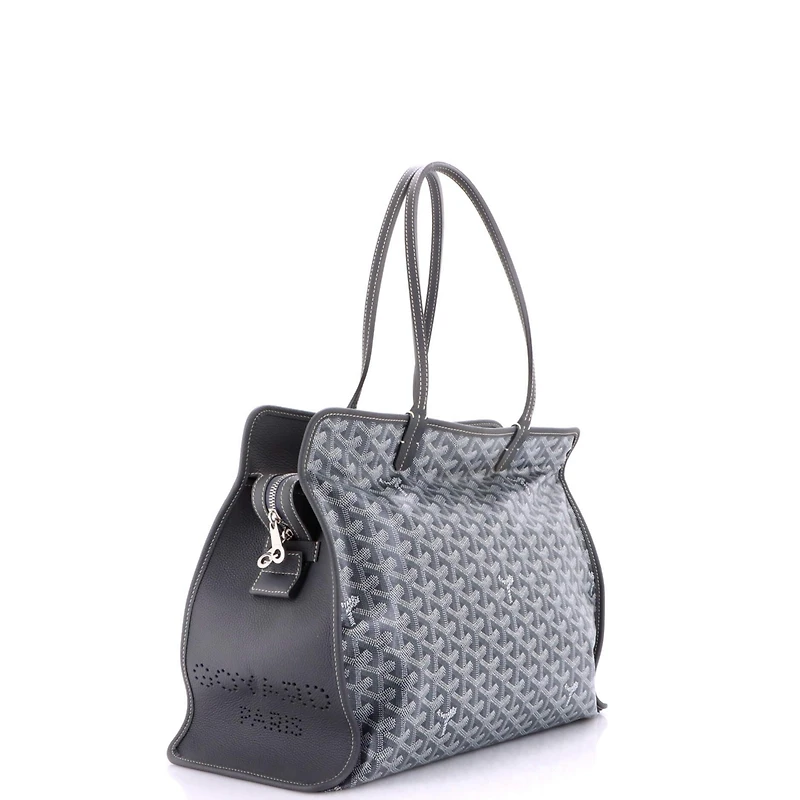 Pre-Owned Goyard Pm Hardy Pet Carrier Coated Canvas