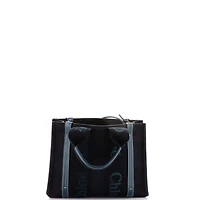 Pre-Owned Chloe Woody Tote Canvas with Leather