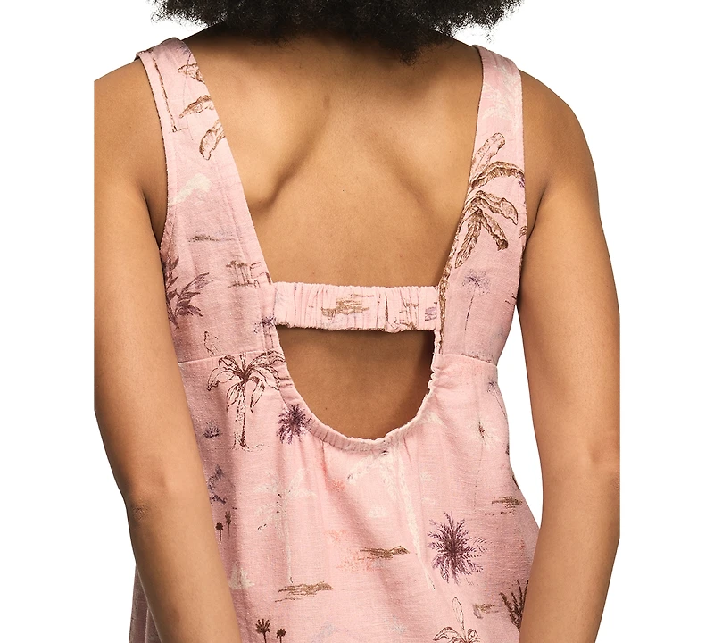 Lucky Brand Women's Printed Square Neck Mini Dress