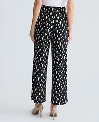 Kasper Women's Printed Wide-Leg Pants
