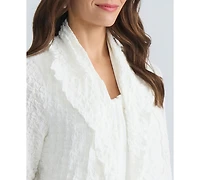 Kasper Women's 3/4-Sleeve Crinkle Knit Open-Front Jacket