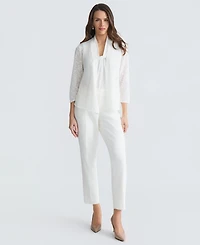 Kasper Women's Open-Front Long-Sleeve Cardigan