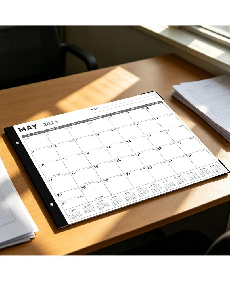Gnuadz Desk Calendar 2026 18 Months Jan-Jun 2027 Notes Thick Paper Home Office School