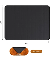 Xo 65" x 48" Under Grill Mat, Fireproof Waterproof Bbq Deck Protector for Patio