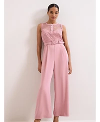 Phase Eight Women's Ivanna Lace Bodice Belted Jumpsuit