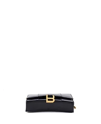 Pre-Owned Balenciaga Hourglass Chain Wallet Leather
