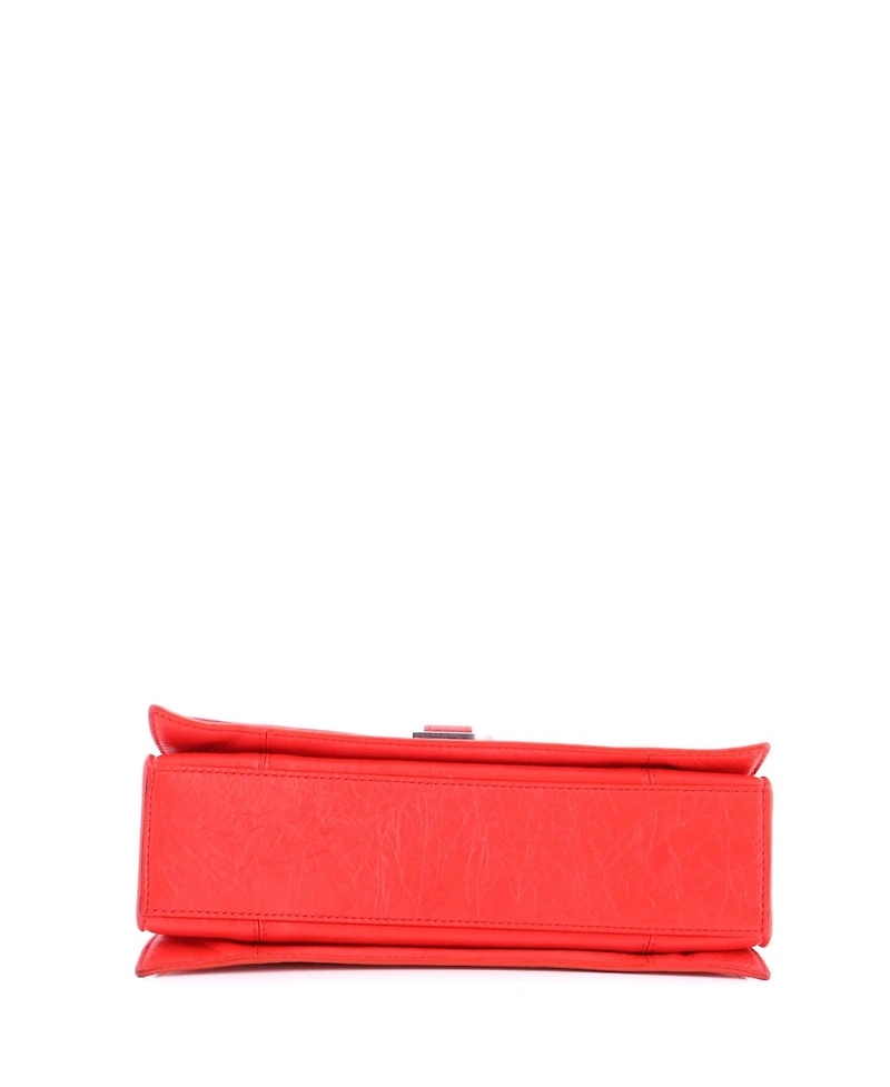 Pre-Owned Balenciaga Small Crush Chain Flap Bag Leather