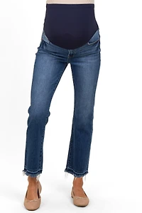 Pinkblush Maternity Navy Released Hem Cropped Straight Leg Jeans