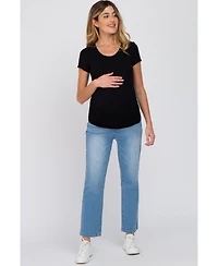 Pinkblush Maternity Dark Mauve Basic Short Sleeve Fitted Top