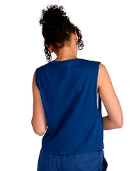 Puma Women's Rhinestone Cat Logo Relaxed Crewneck Tank Top