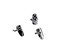 Sohi Women's The Corroded-Checks Nail Rings