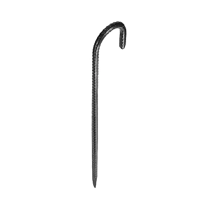 Sugift 16 Pack 16 in Rebar Stakes J Hook Galvanized Steel Ground Anchors