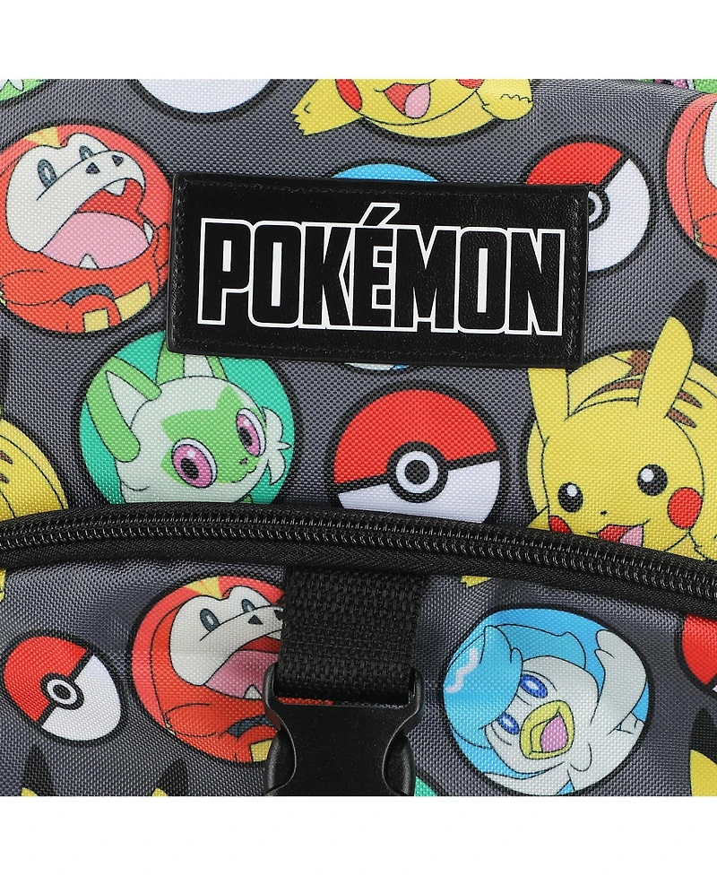 Pokemon All Over Print 2 Piece 16 Inch Premium Backpack and Utility Case Set For School And Travel for boys